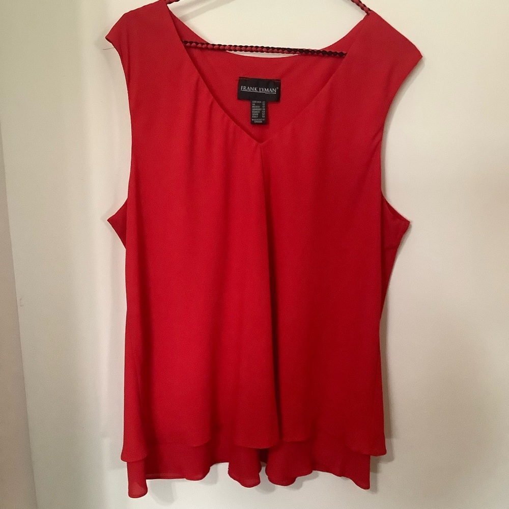 FRANK LYMAN Red Sleeveless Top
